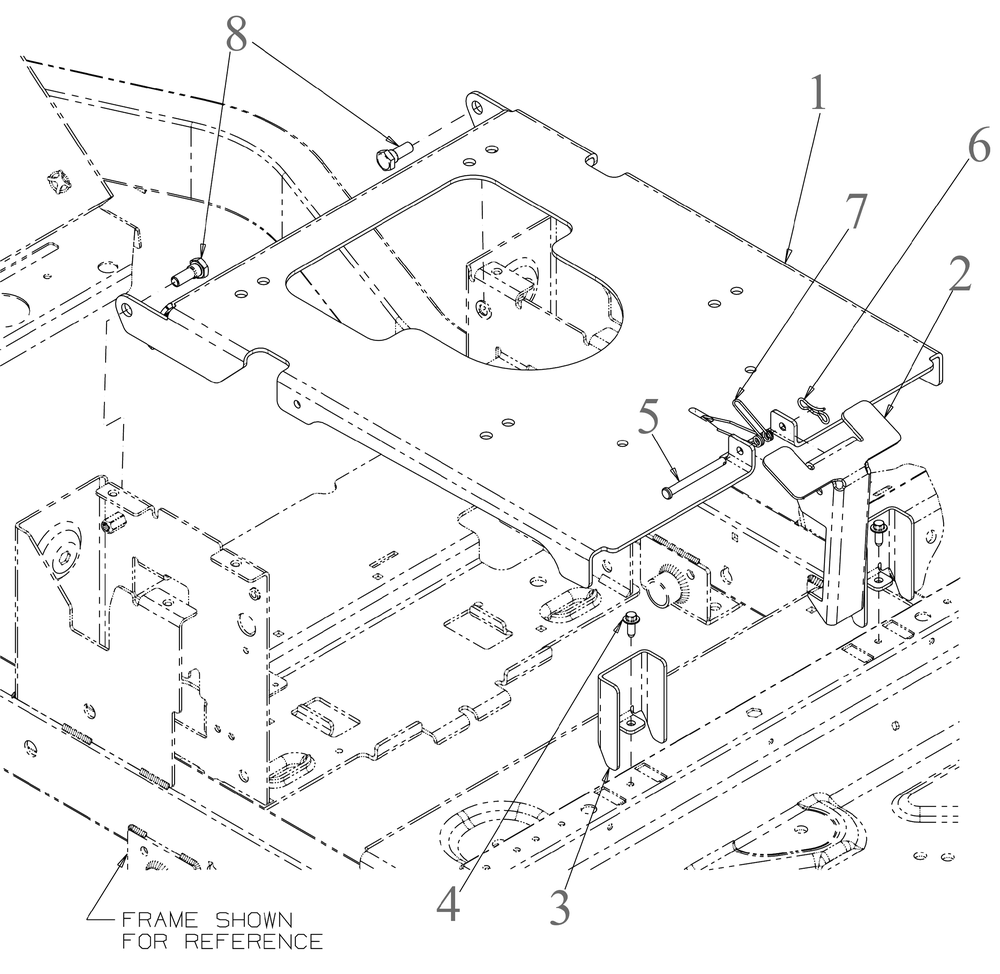 Seat Pan Diagram and Parts List for ZTXS6-60KW (47RICHB8A10)(2023) Cub Cadet Lawn Tractor